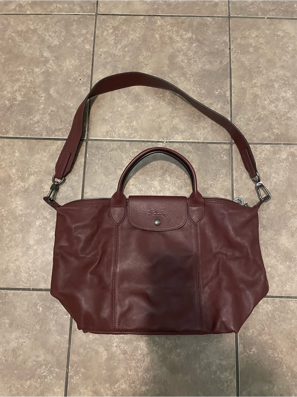 Longchamp le pliage leather crossbody